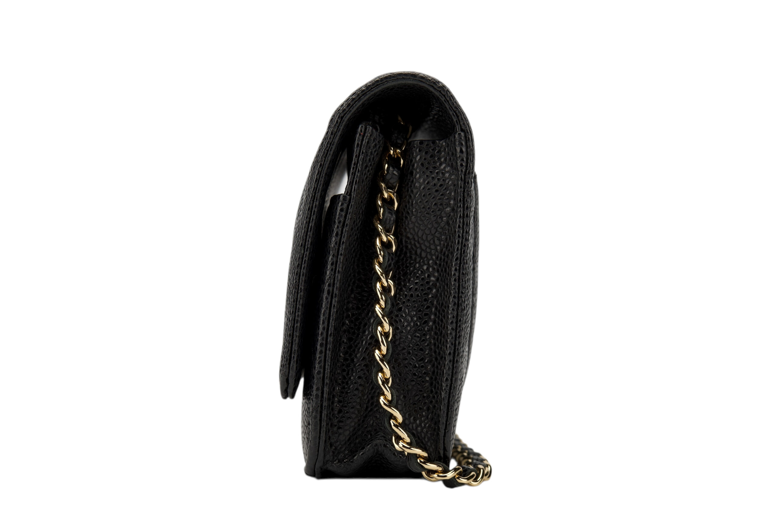 0742. Chanel Wallet on Chain, Black Caviar, Gold Hardware4