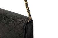 0742. Chanel Wallet on Chain, Black Caviar, Gold Hardware8