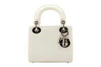 0744. Lady Dior Mini White Exotic Leather, Silver Hardware1