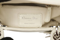 0744. Lady Dior Mini White Exotic Leather, Silver Hardware10
