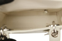 0744. Lady Dior Mini White Exotic Leather, Silver Hardware11
