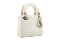 0744. Lady Dior Mini White Exotic Leather, Silver Hardware2