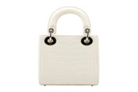 0744. Lady Dior Mini White Exotic Leather, Silver Hardware4