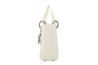 0744. Lady Dior Mini White Exotic Leather, Silver Hardware5