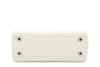 0744. Lady Dior Mini White Exotic Leather, Silver Hardware6