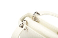 0744. Lady Dior Mini White Exotic Leather, Silver Hardware9