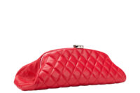 0748. Chanel Timeless Pink Lambskin Quilted Clutch, Silver Hardware2