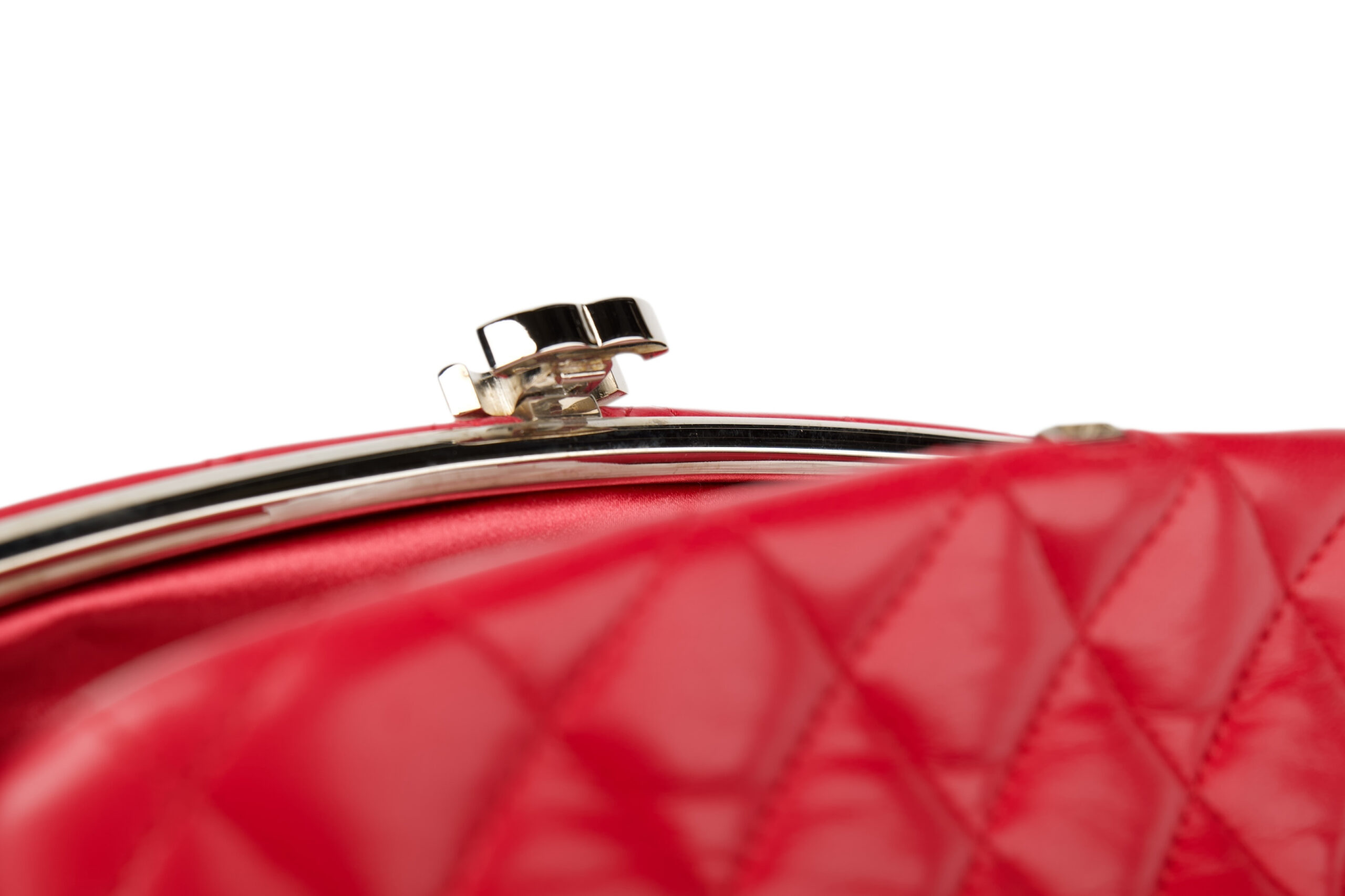 0748. Chanel Timeless Pink Lambskin Quilted Clutch, Silver Hardware8