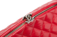 0748. Chanel Timeless Pink Lambskin Quilted Clutch, Silver Hardware9