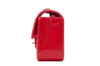 0749. Chanel Classic Mini Rectangle Flap Bag Pink Exotic Leather, Silver Hardware5