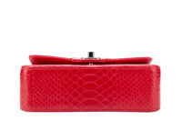 0749. Chanel Classic Mini Rectangle Flap Bag Pink Exotic Leather, Silver Hardware6