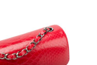 0749. Chanel Classic Mini Rectangle Flap Bag Pink Exotic Leather, Silver Hardware7