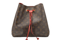0757. LV NeoNoe Monogram Canvas Bucket bag Cherry Red, Gold Hardware1