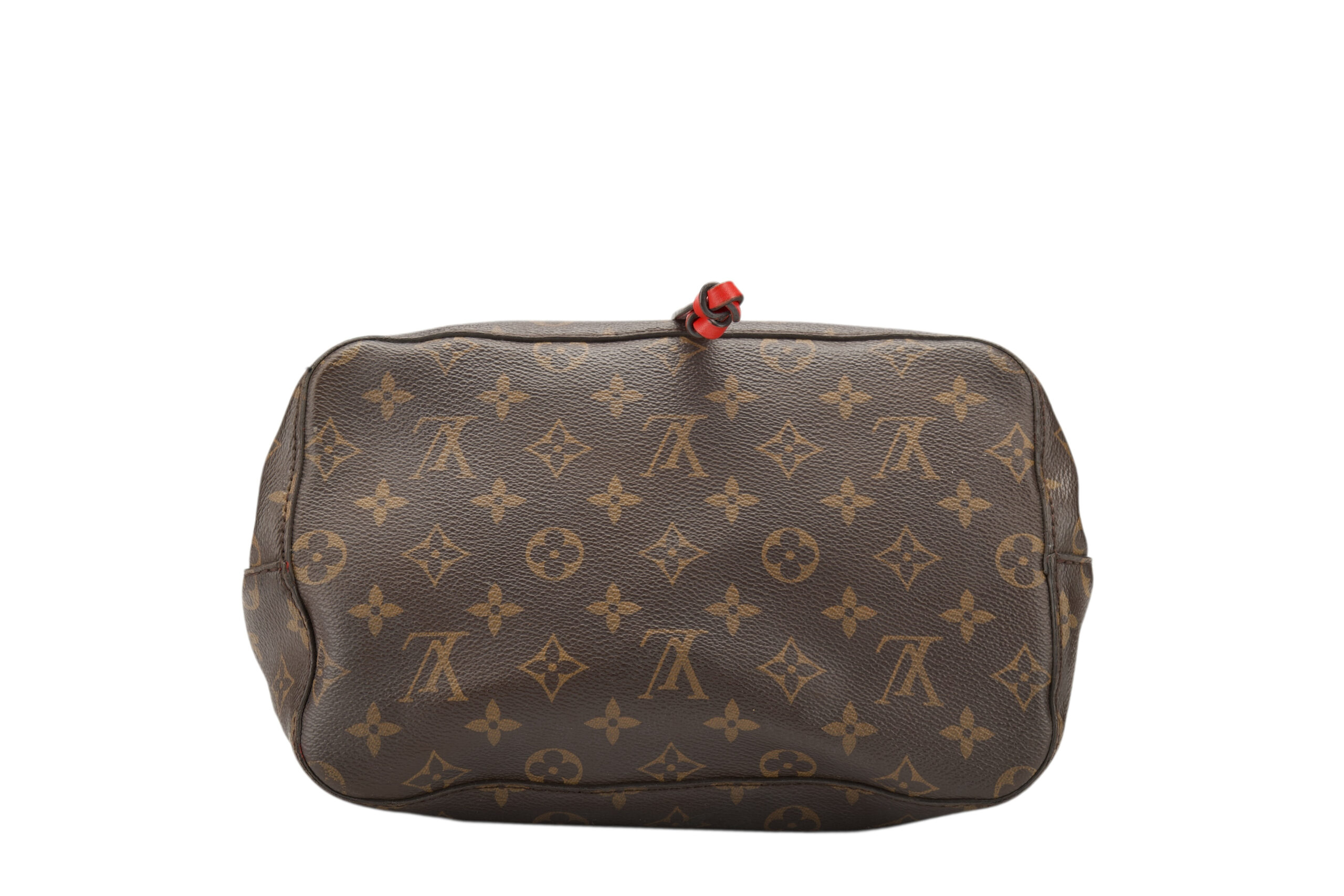0757. LV NeoNoe Monogram Canvas Bucket bag Cherry Red, Gold Hardware6