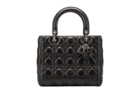 0759. Dior Lady Dior Medium Black Cannage Leather, Silver Hardware1