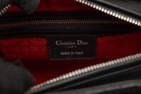 0759. Dior Lady Dior Medium Black Cannage Leather, Silver Hardware10