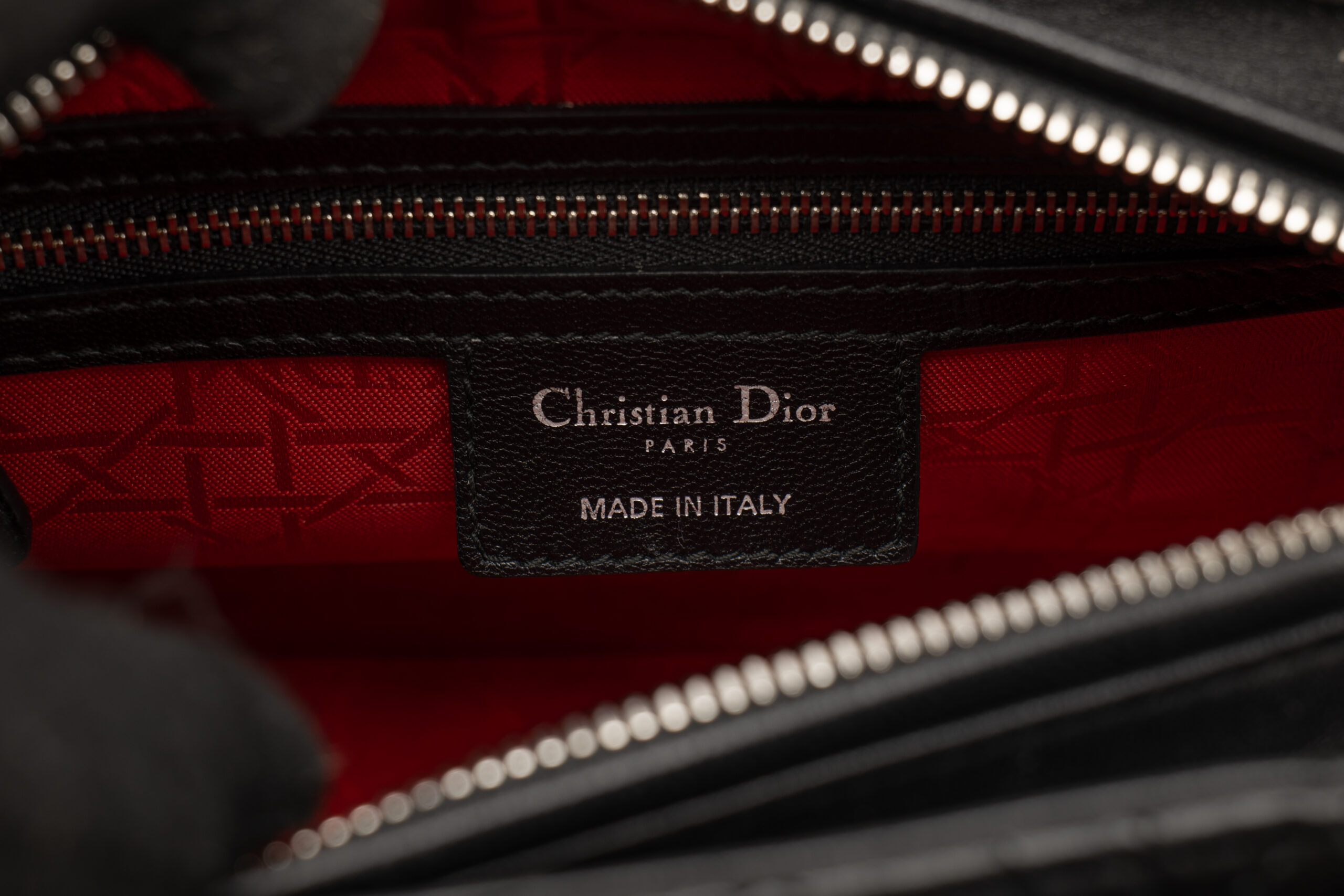 0759. Dior Lady Dior Medium Black Cannage Leather, Silver Hardware10