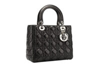 0759. Dior Lady Dior Medium Black Cannage Leather, Silver Hardware2