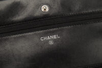 0760. Chanel Wallet on Chain (WOC) Black Quilted Lambskin, Silver Hardware11