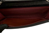 0760. Chanel Wallet on Chain (WOC) Black Quilted Lambskin, Silver Hardware13