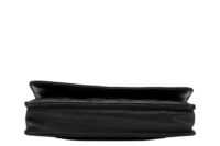 0760. Chanel Wallet on Chain (WOC) Black Quilted Lambskin, Silver Hardware6