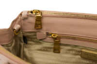 0764. Prada Galleria Medium Pink:Beige Saffiano Leather Bag, Gold Hardware11