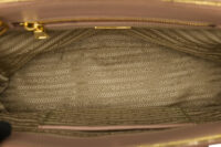 0764. Prada Galleria Medium Pink:Beige Saffiano Leather Bag, Gold Hardware12