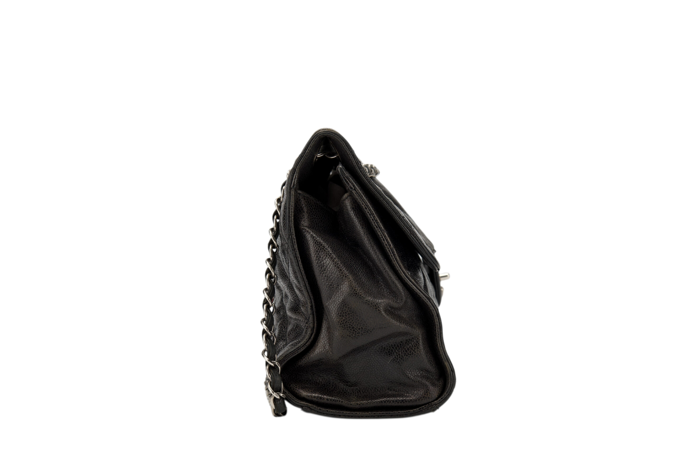 0769. Chanel CC Crave Black Caviar Leather, Silver Hardware3