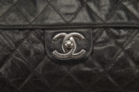 0769. Chanel CC Crave Black Caviar Leather, Silver Hardware9