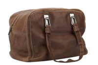 0770. Chanel Boston bag brown, Leather, Silver Hardware2