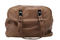 0770. Chanel Boston bag brown, Leather, Silver Hardware4