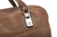 0770. Chanel Boston bag brown, Leather, Silver Hardware7