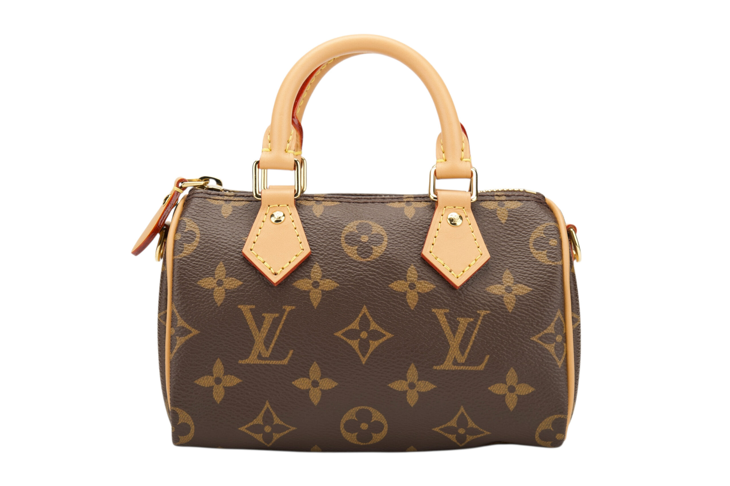 0772. Louis Vuittion Nano Speedy Monogram Canvas, Gold Hardware1
