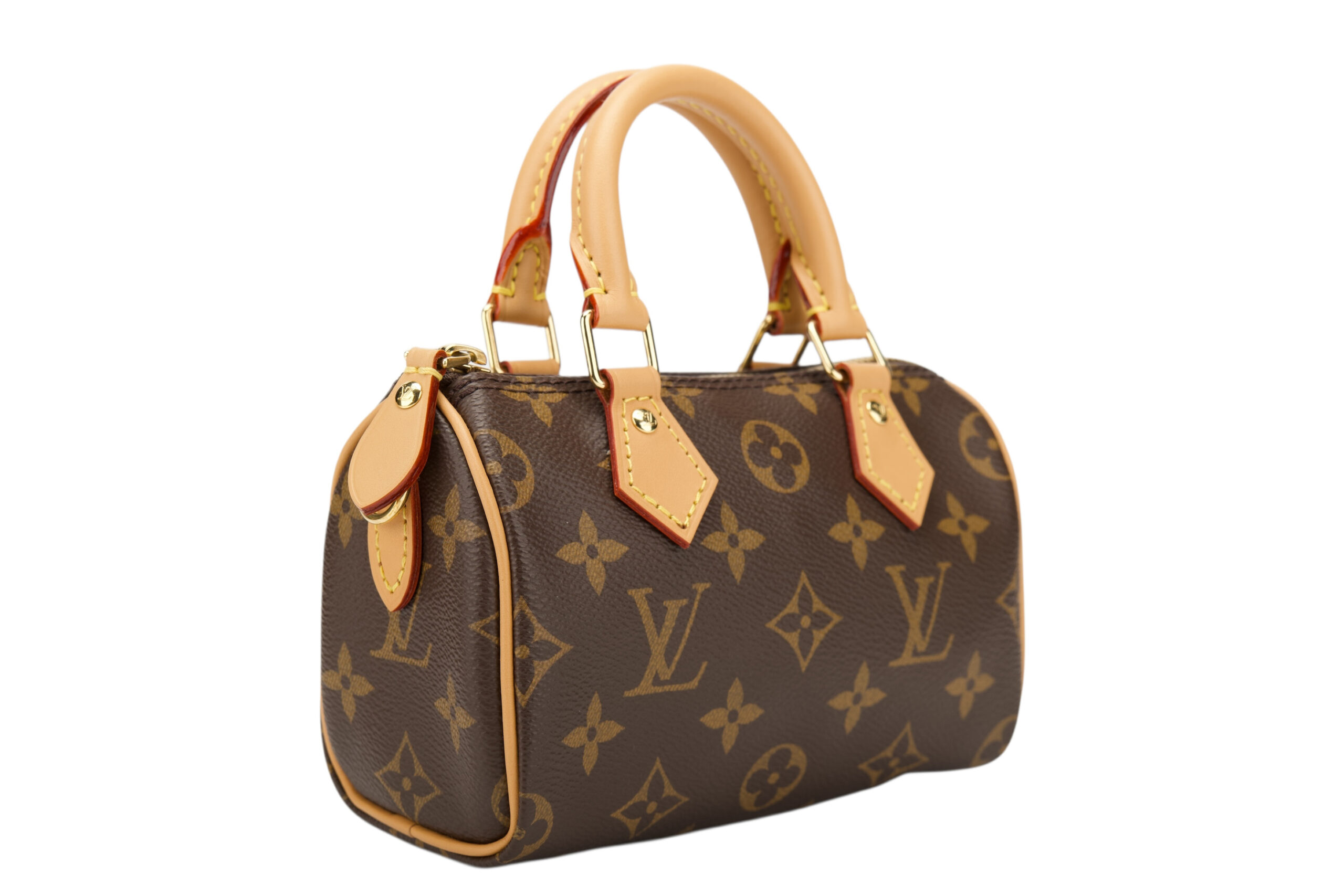 0772. Louis Vuittion Nano Speedy Monogram Canvas, Gold Hardware2