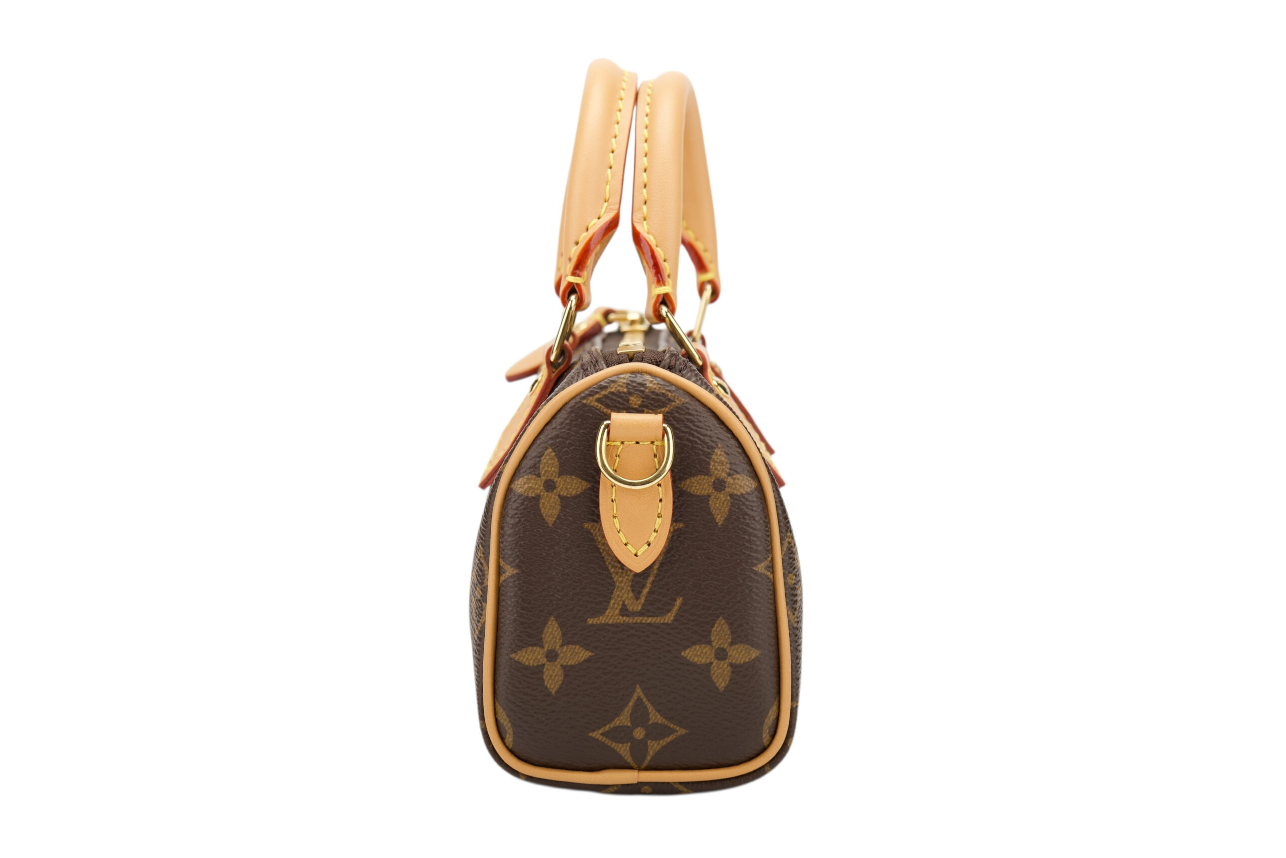 0772. Louis Vuittion Nano Speedy Monogram Canvas, Gold Hardware5