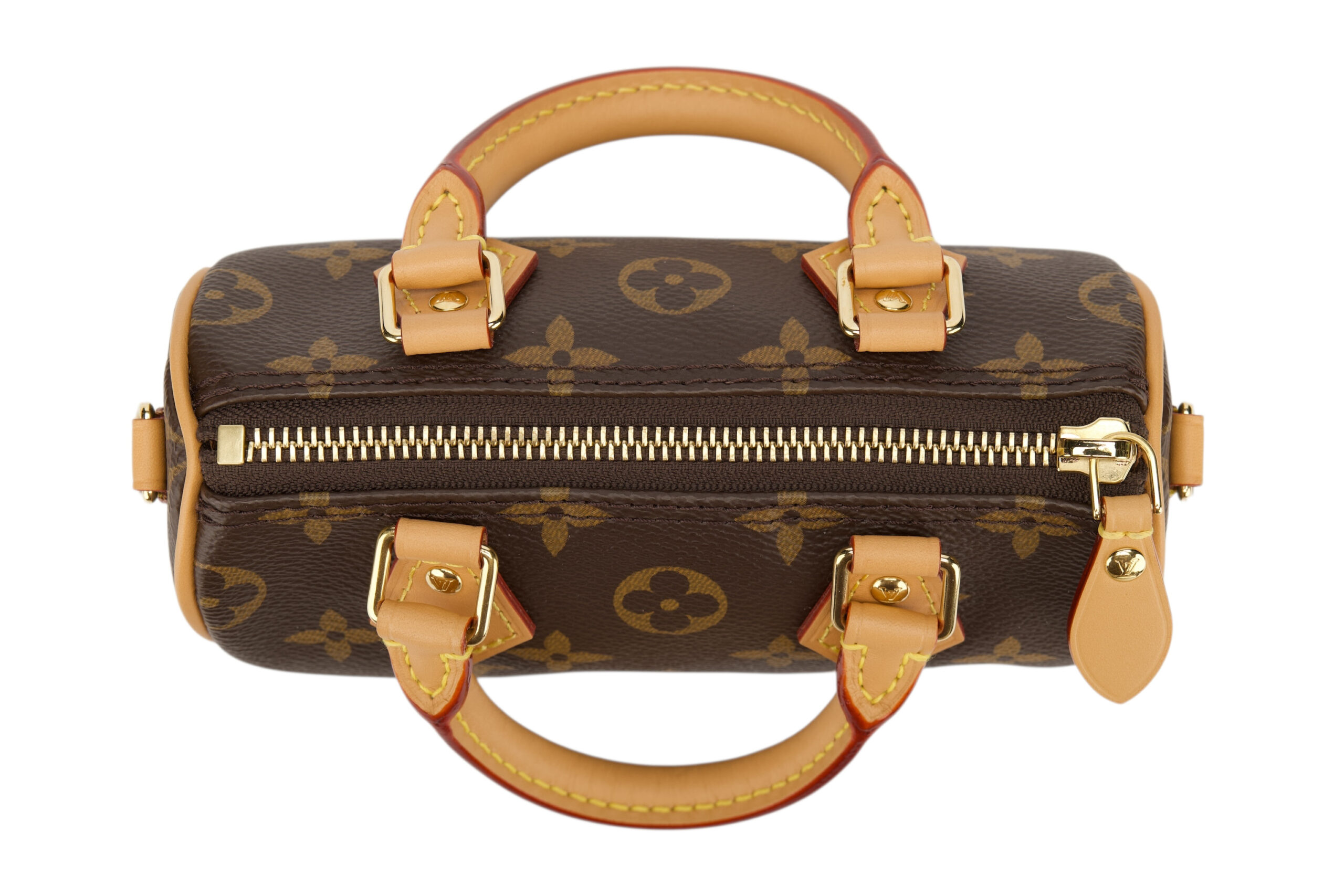 0772. Louis Vuittion Nano Speedy Monogram Canvas, Gold Hardware7