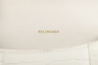 0775. Balenciaga Hourglass, Crocodile Embossed Leather, Cream, Gold Hardware11