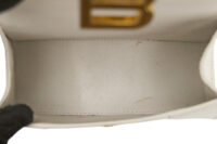 0775. Balenciaga Hourglass, Crocodile Embossed Leather, Cream, Gold Hardware12