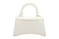 0775. Balenciaga Hourglass, Crocodile Embossed Leather, Cream, Gold Hardware4