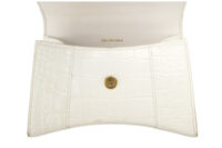 0775. Balenciaga Hourglass, Crocodile Embossed Leather, Cream, Gold Hardware8