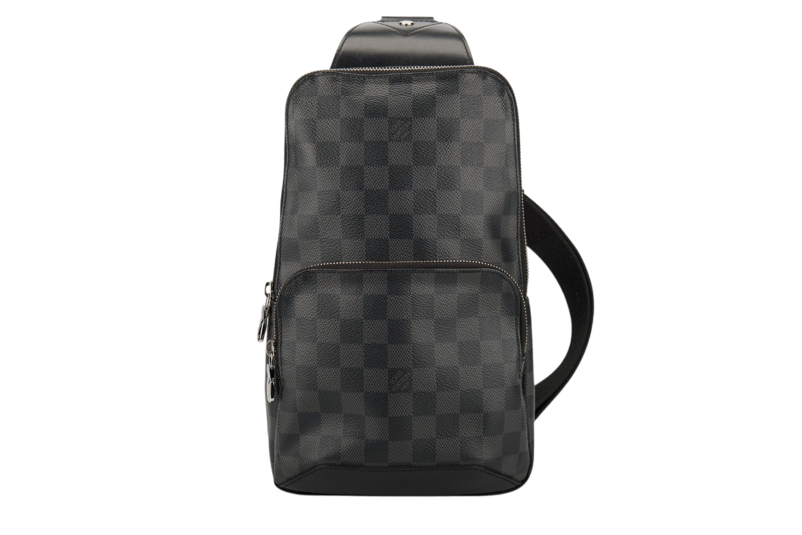 0776. Louis Vuitton Avenue Sling Bag in Damier Graphite1