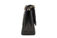 0778. Chanel Classic Jumbo Double Flap Black Caviar leather, Gold Hardware3