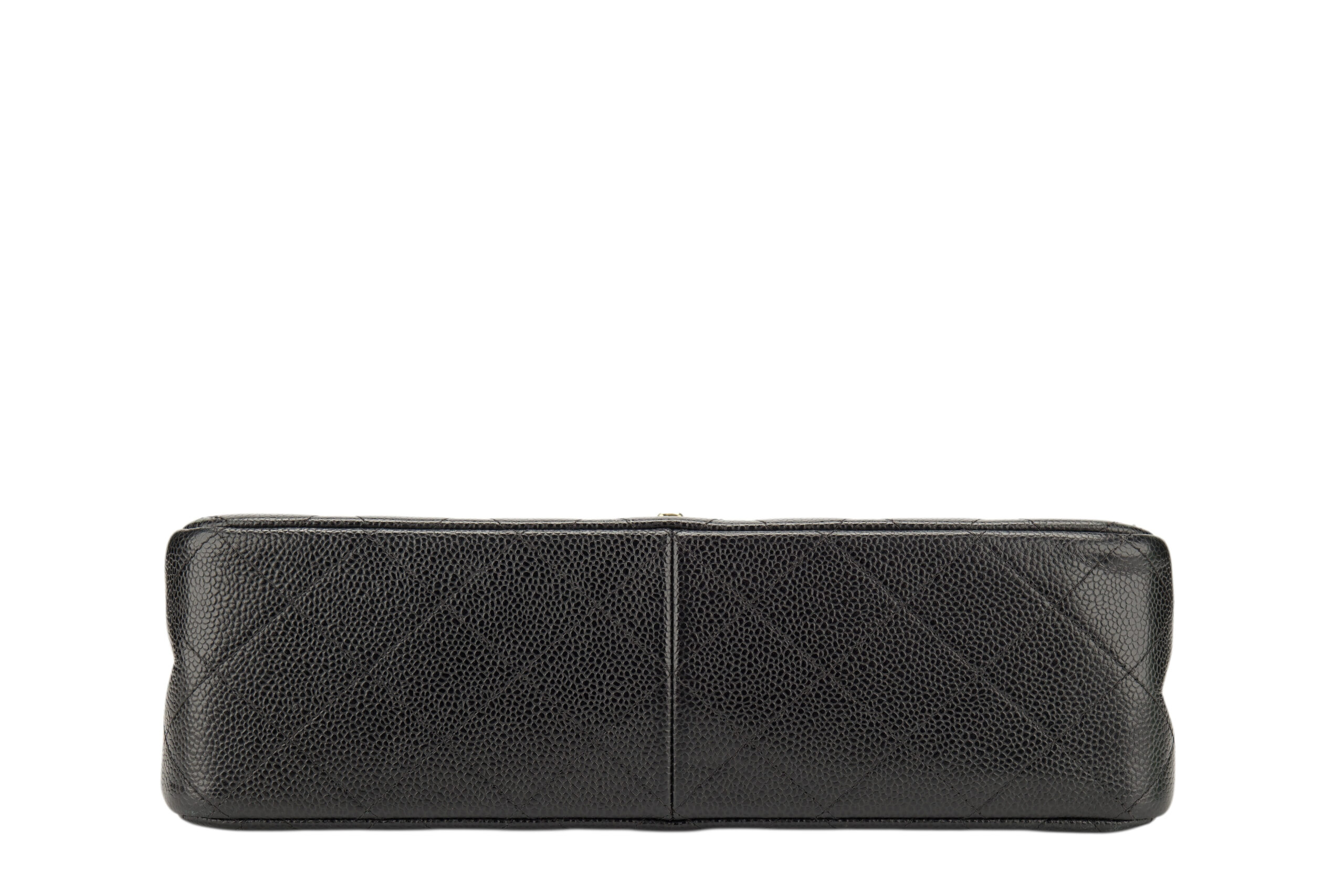 0778. Chanel Classic Jumbo Double Flap Black Caviar leather, Gold Hardware6