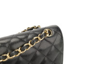 0778. Chanel Classic Jumbo Double Flap Black Caviar leather, Gold Hardware8