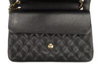 0778. Chanel Classic Jumbo Double Flap Black Caviar leather, Gold Hardware9