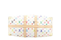0779. LV X Takashi Murakami Keepall 45 Bandouliere White Multicolour Monogram Canvas, Gold Hardware6