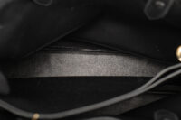 0780. Prada Black Buckle Belt Bag with Crocodile Embossed Belt, Leather, Gold, Hardware13