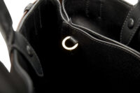 0780. Prada Black Buckle Belt Bag with Crocodile Embossed Belt, Leather, Gold, Hardware9