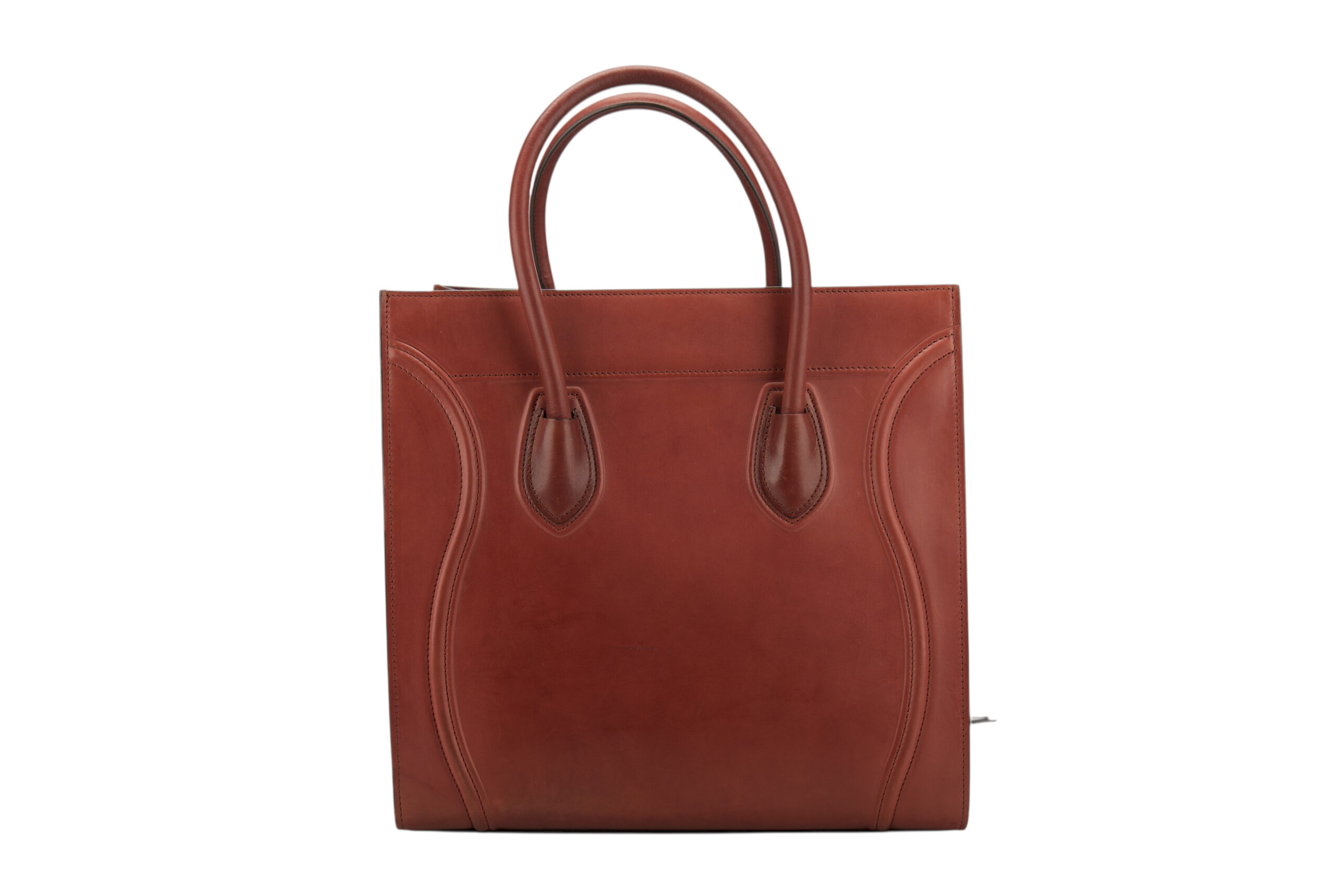 0784. Celine Phantom Luggage Bag Oxblood Leather, Gold Hardware4