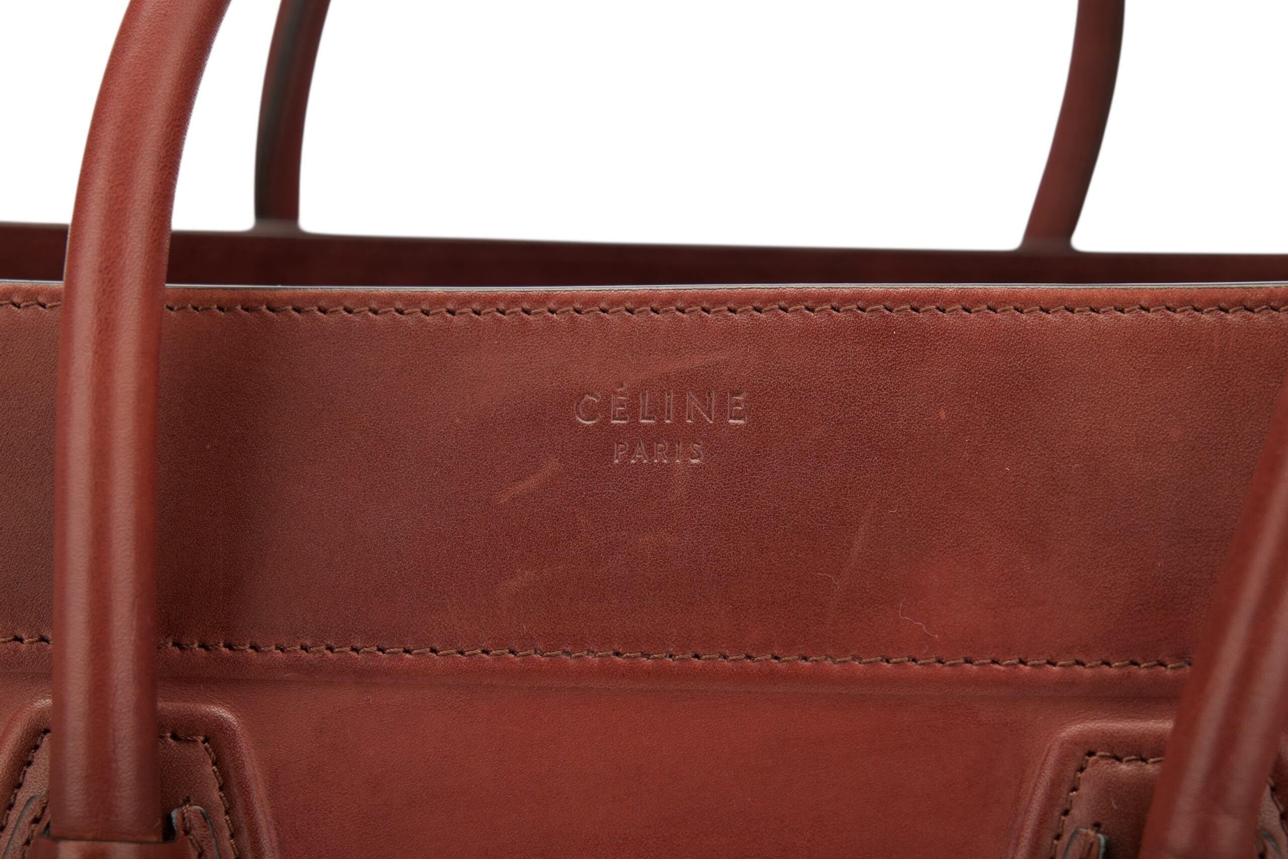 0784. Celine Phantom Luggage Bag Oxblood Leather, Gold Hardware7